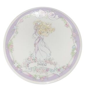 Precious Moments Decorative Plate with Floral Design “Sara”